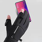 Зимові рукавиці з сенсорним пальцем, Розмір М, Чорні / Повнопалі рукавички чоловічі / Сенсорні рукавиці, фото 9