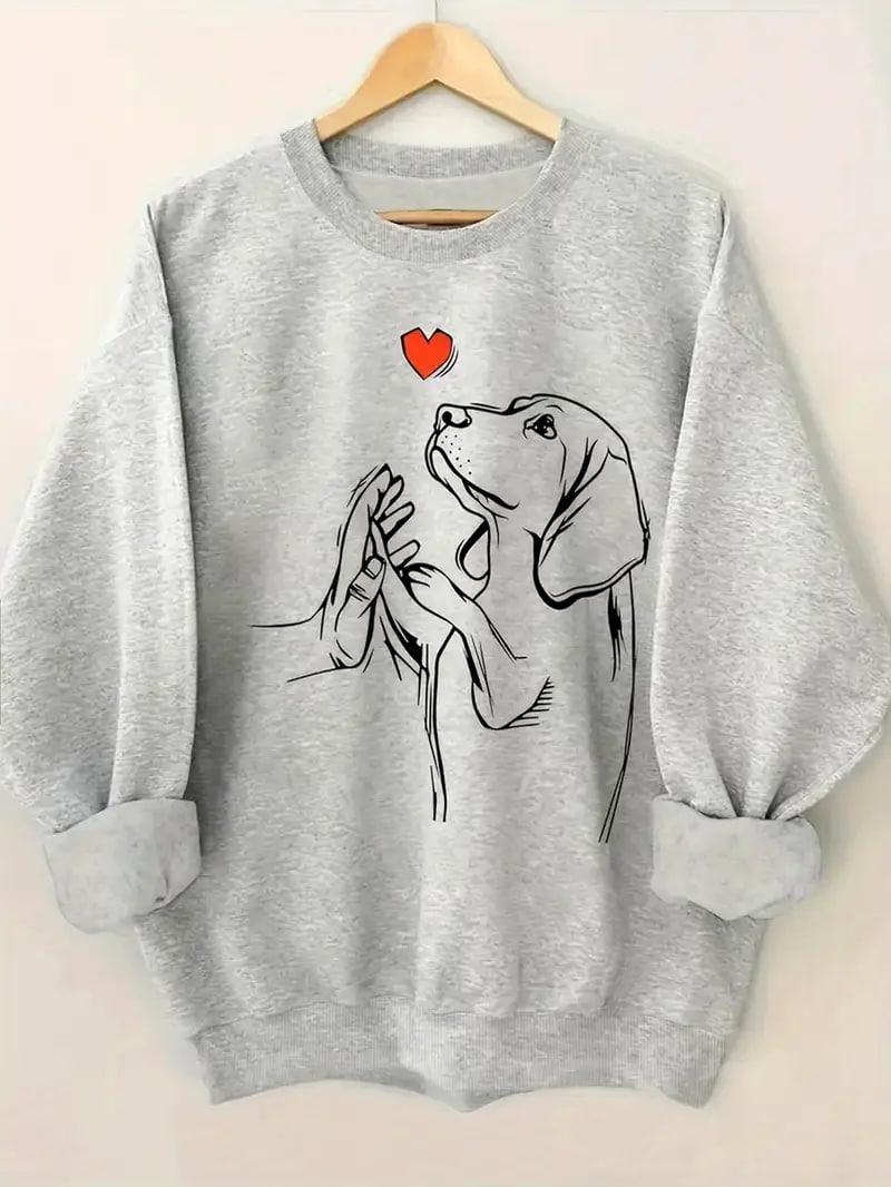 Жіночий стильний світшот з принтом Пес, фото 1