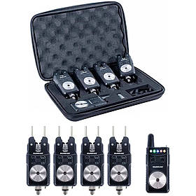 Набір рибальських сигналізаторів клювання FA214-4 з пейджером 4 + 1 (Набір сигналізаторів)