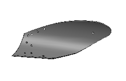 Відвал (крило) плуга Unia VIS XL пластиковий композитний Текрон 15 мм з підтримкою