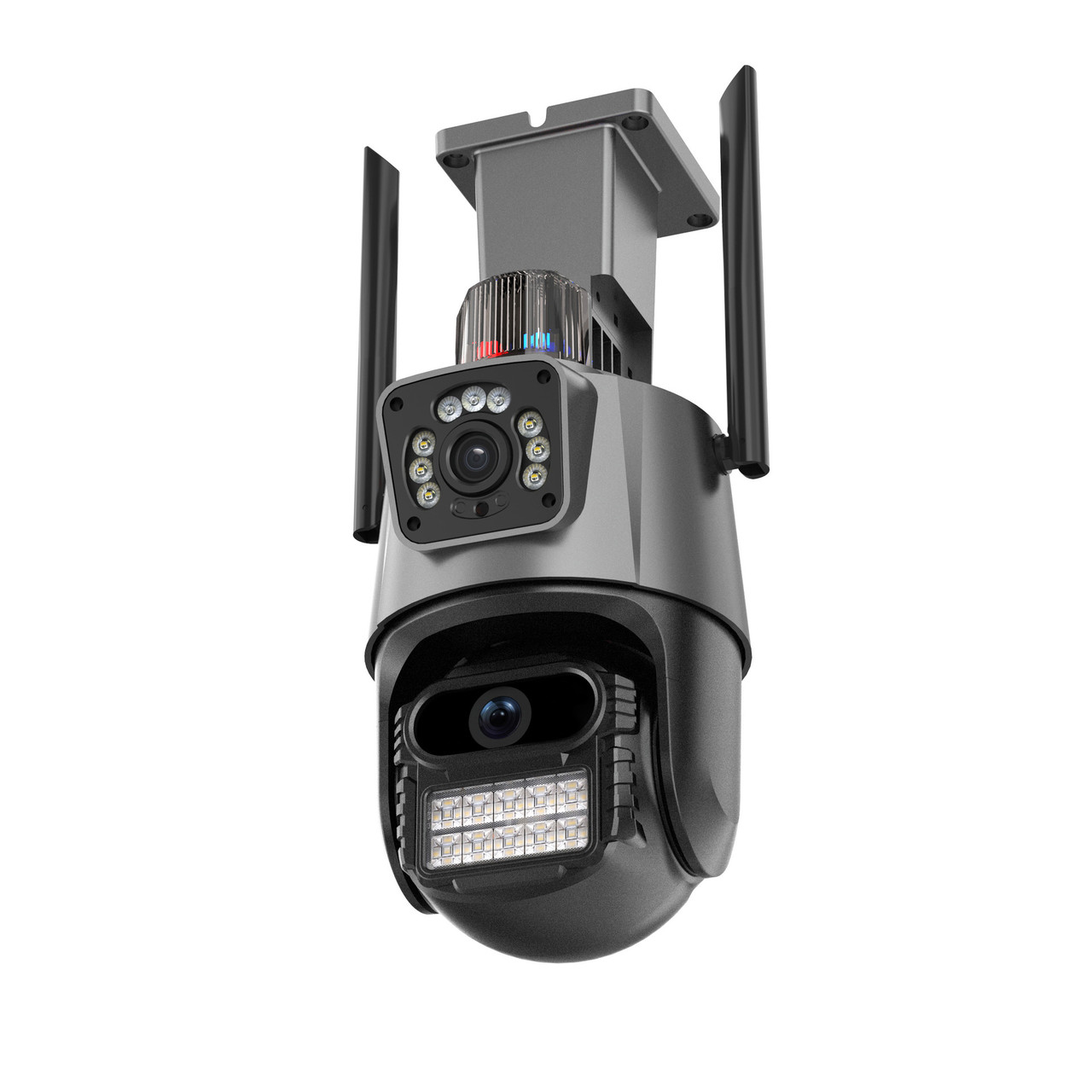 Вулична камера безпеки з подвійними об'єктивами, P11 V380 360°, 8MP Wi-Fi камера з автовідстеженням, IP66