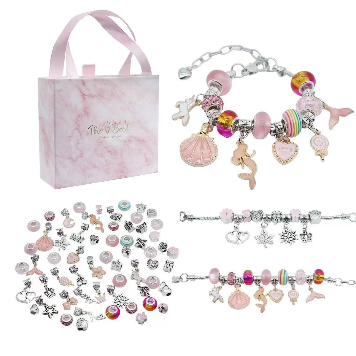 Дитячий набір для створення браслетів та підвісок The Best PANDORA Pink