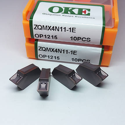 ZQMX4N11-1E OP1215 (SP400) (сталь+нерж сталь) Твердосплавна пластина для токарного різця, фото 1