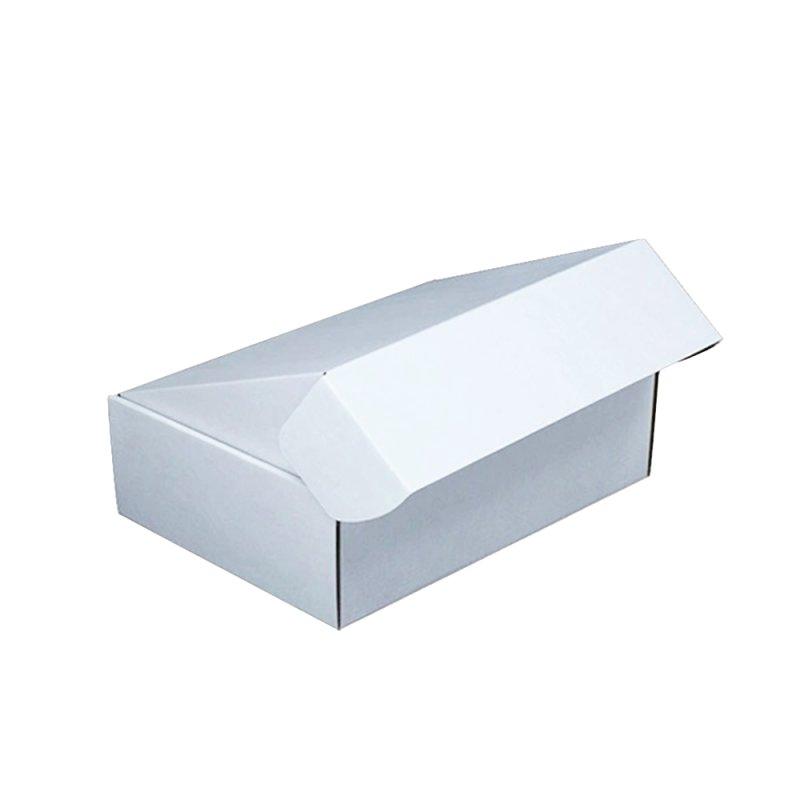 Подарункова коробка з мікрогофрокартону біла, 24х17х10 см