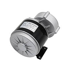 Електричний колекторний двигун з редуктором MY1016Z, електродвигун 36V 350W з ніжками, короткий вал, фото 4