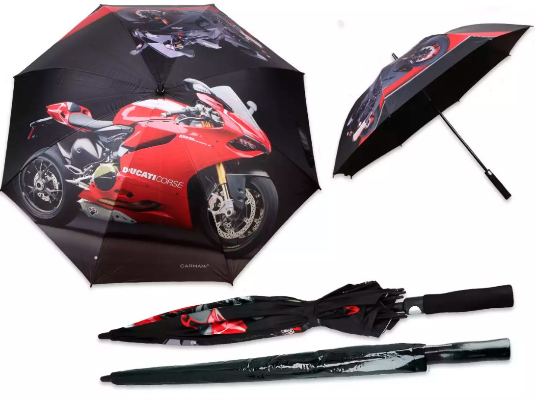 Парасолька-тростина автомат чоловіча Carmani Ducati Pigante, h-93 см (021-6640)