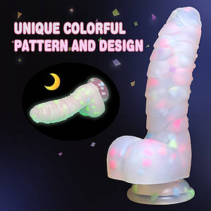 Фалоімітатор силіконовий на присосці Night Glow