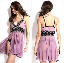 Прозорий пеньюар з розрізом, фото 2