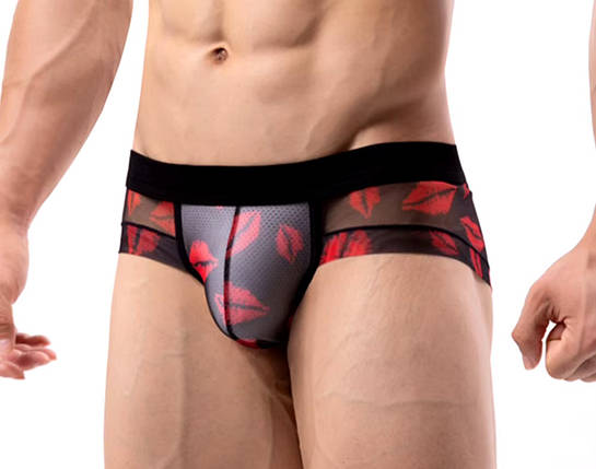 Чоловічі труси-брифи з принтом Kiss, фото 3