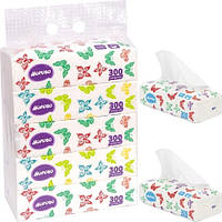 Салфетки косметические Horoso трехслойные, 300 листов\уп