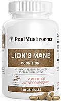 Real Mushrooms lion's Mane / Їжовик гребінчастий органік 120 капсул