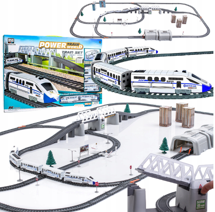Дитяча залізниця зі швидкісним потягом Power Train World BSQ 914 см, фото 1