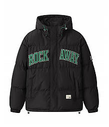 Дитяча зимова тепла куртка з капюшоном у темно-синьому кольорі 134-140 розміру