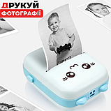 Портативний дитячий принтер Mini printer з термодруком для телефона, фото 4