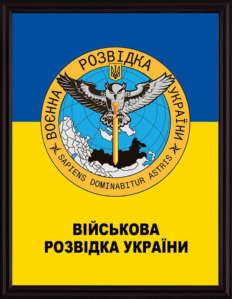 Плакетка Військова розвідка України, Емблема ГУР плашка