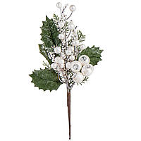 Декоративна гілка "Сніжні ягоди" 30 см