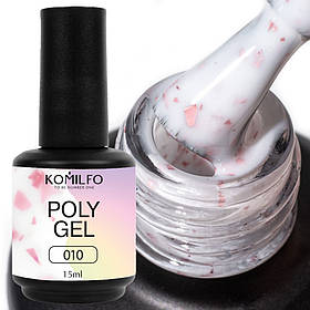 Полігель для нігтів Komilfo PolyGel 010 з поталлю, 15 мл