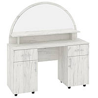 Туалетний столик з тумбами Трюмо-2 Дуб крафт білий (116х38х127) Пєхотін