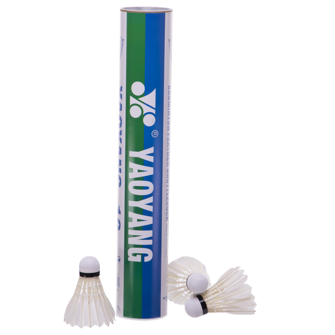 Волани для бадмінтону перові 5 шт. у тубусі SP-Sport 6114, фото 1