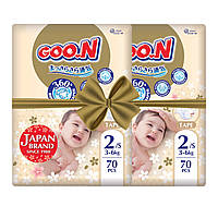 Підгузки GOO.N Premium Soft для дітей (розмір 2(S), 3-6 kg, 140 шт.)