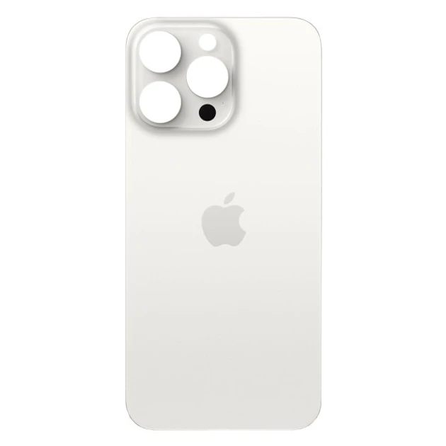 Задня кришка iPhone 15 Pro Max біла (великий виріз під камеру)