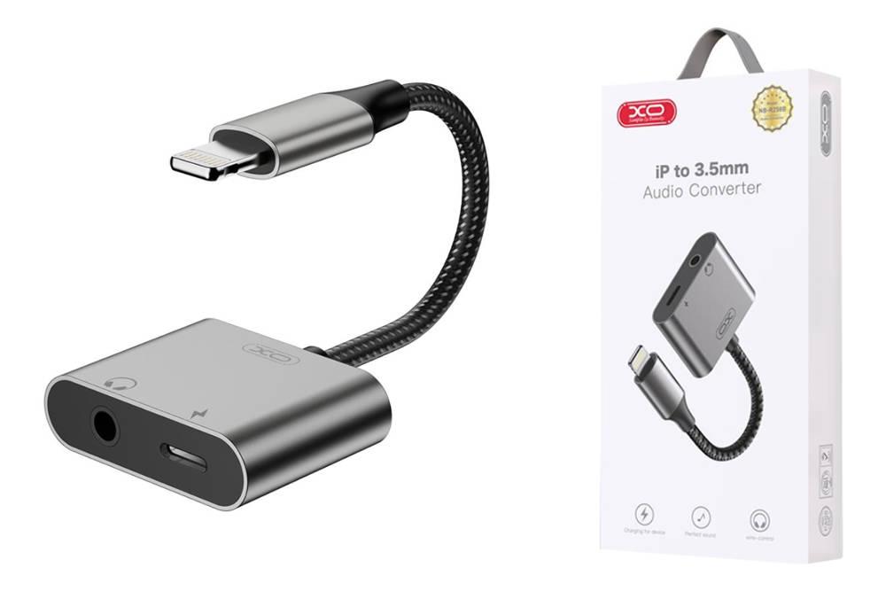 Кабель перехідник з 1 Lightning — на 2 виходи Lightning + 3.5 мм, фото 1