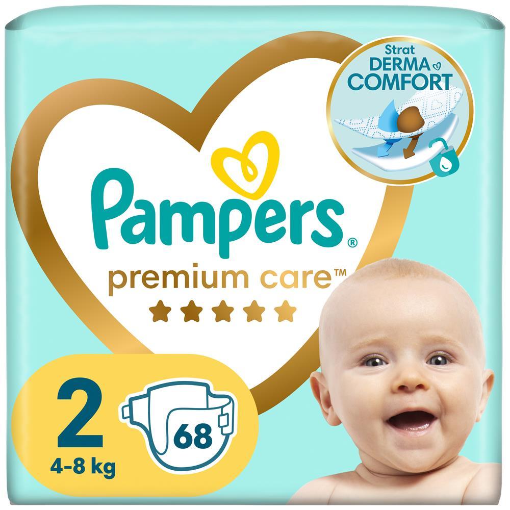 Дитячі підгузки Pampers Premium Care Mini розмір 2 (4-8 кг) 68 шт. (Памперс)