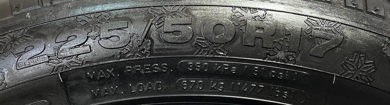 Шини б/у легкові 225/50R17 DUNLOP WINTER SPORT 4D зима, фото 3