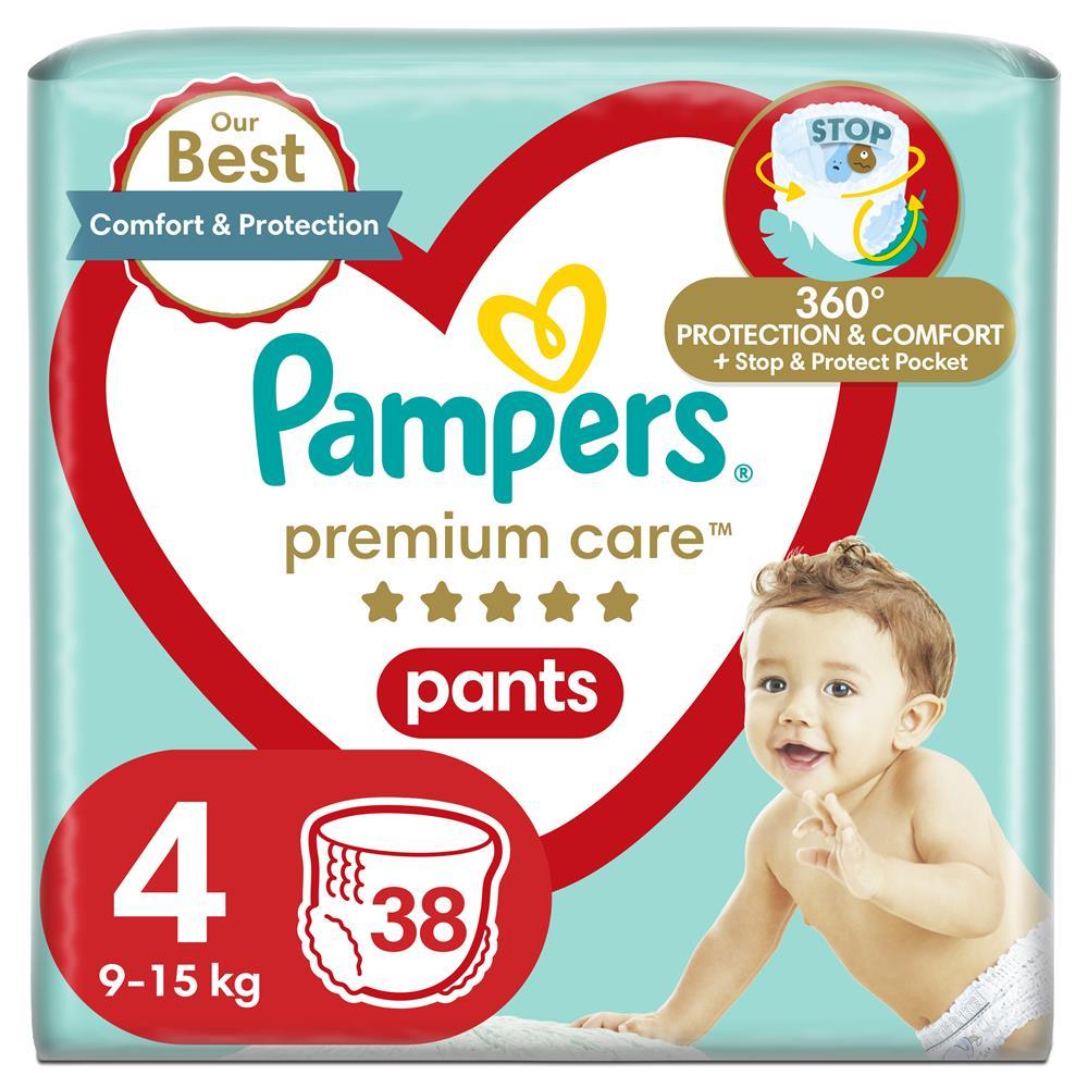 Підгузки-трусики Pampers Care Pants Maxi розмір 4 (9-15кг) 38 шт.(Памперс), фото 1