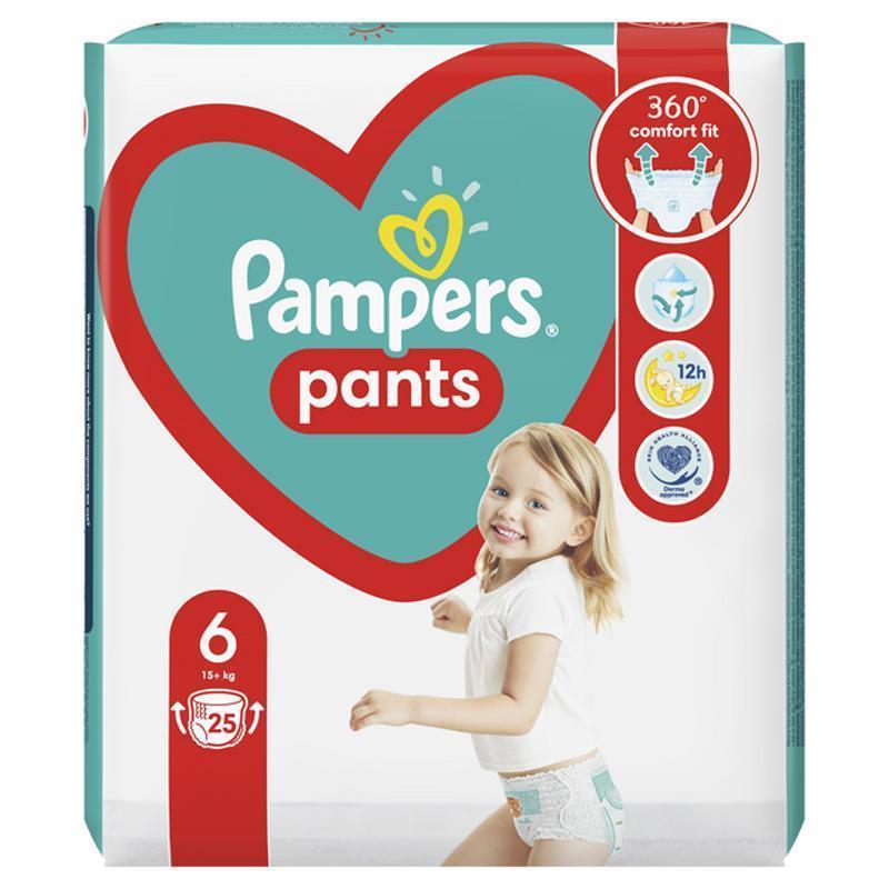 Підгузки-трусики Pampers Pants Giant розмір 6 (15+кг) 25 шт.(Памперс)