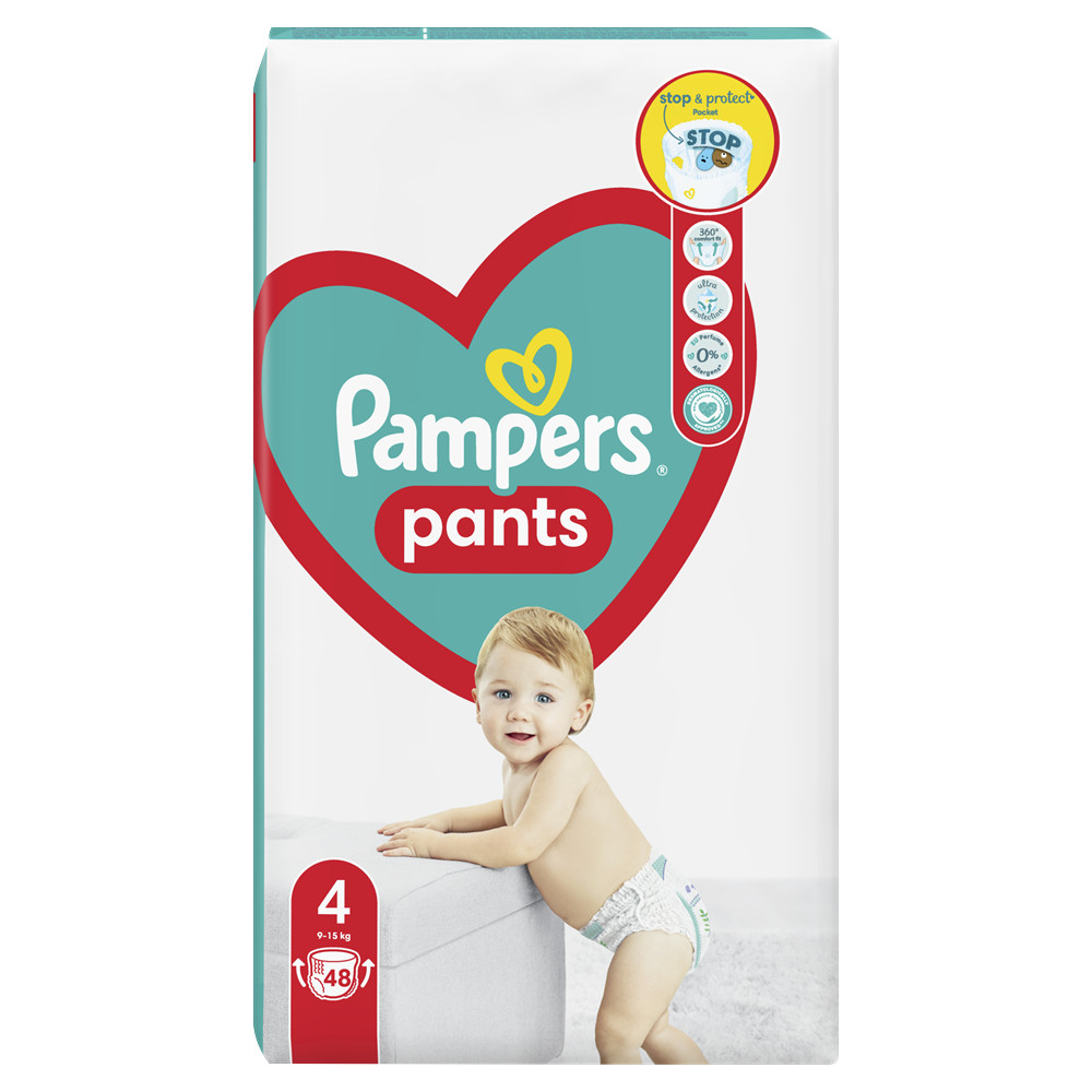 Підгузки-трусики Pampers Pants Maxi розмір 4 (9-15 кг) 48 шт.(Памперс)