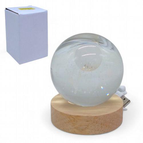 Нічник скляна куля Земля та Космонавт 8 см, фото 1