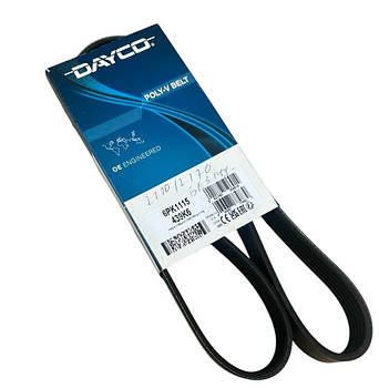 Ремінь генератора 2110, 2111, 2112, 2170, 2171, 2172 6PK1115 з ГУР , DAYCO