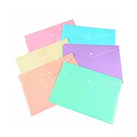 Папка-конверт (А5 на кнопці, глянець, пастель, Mix) Optima O31319