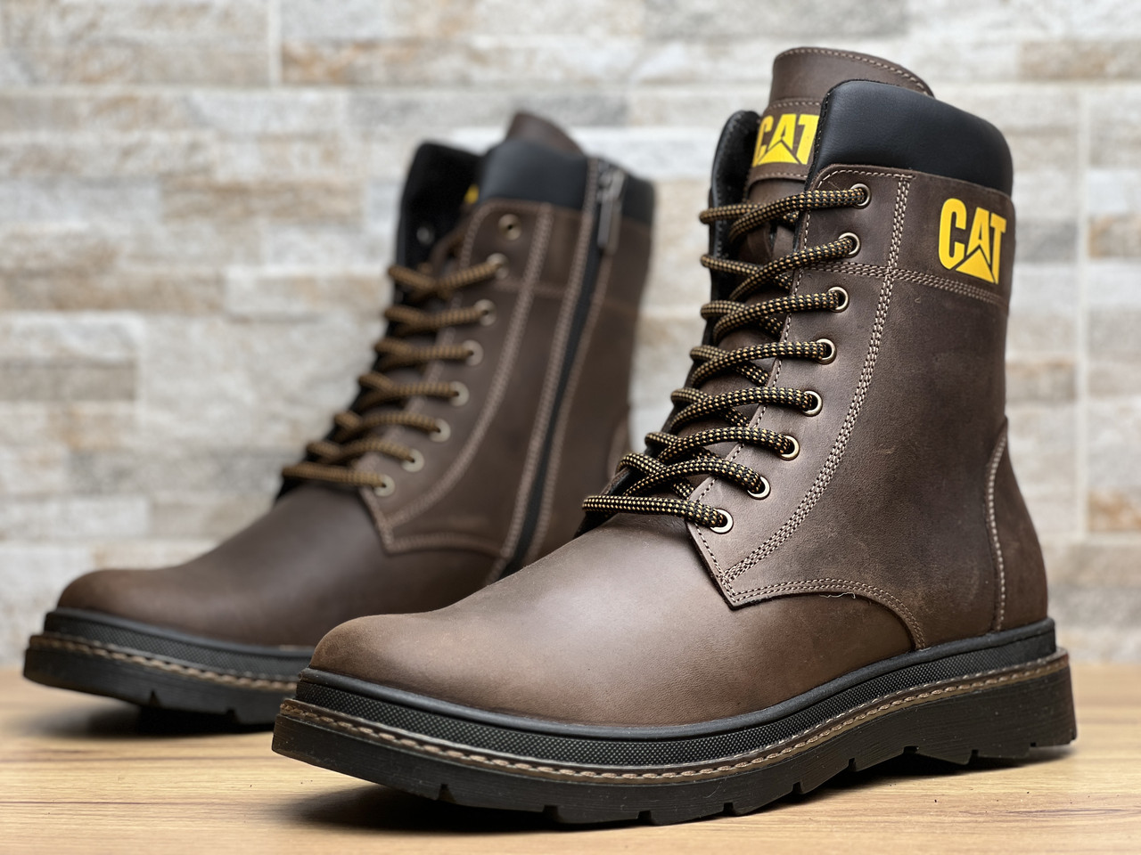 Черевики чоловічі зимові Caterpillar Casual Brown, фото 1