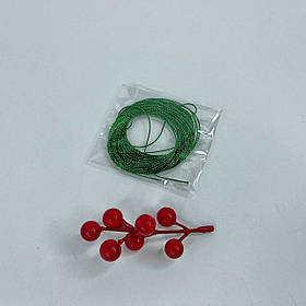 Парчовий шнур для бірок та декорування, 1 мм, 10 м, "зелений"