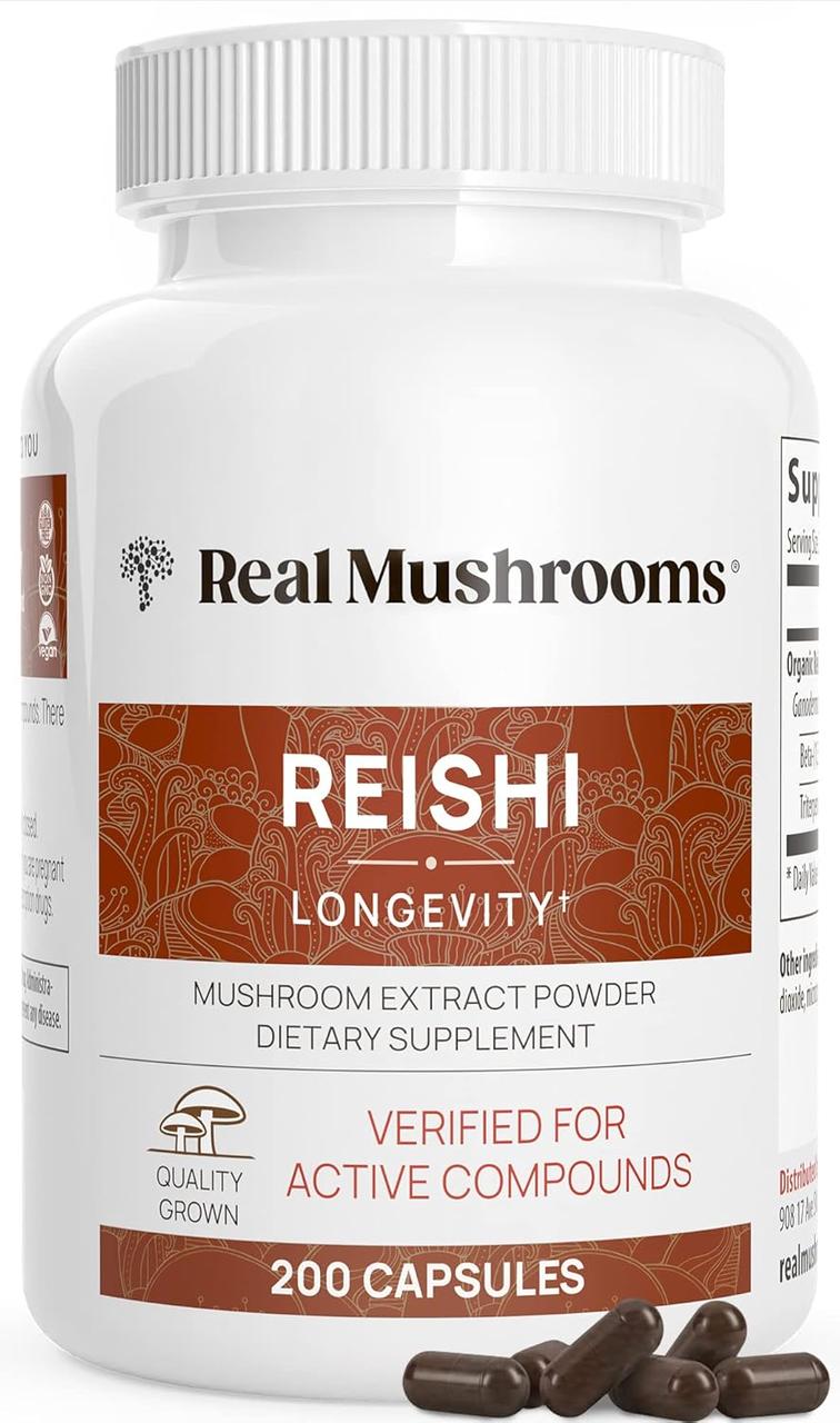 Real Mushrooms Reishi / Рейші органік 200 капсул