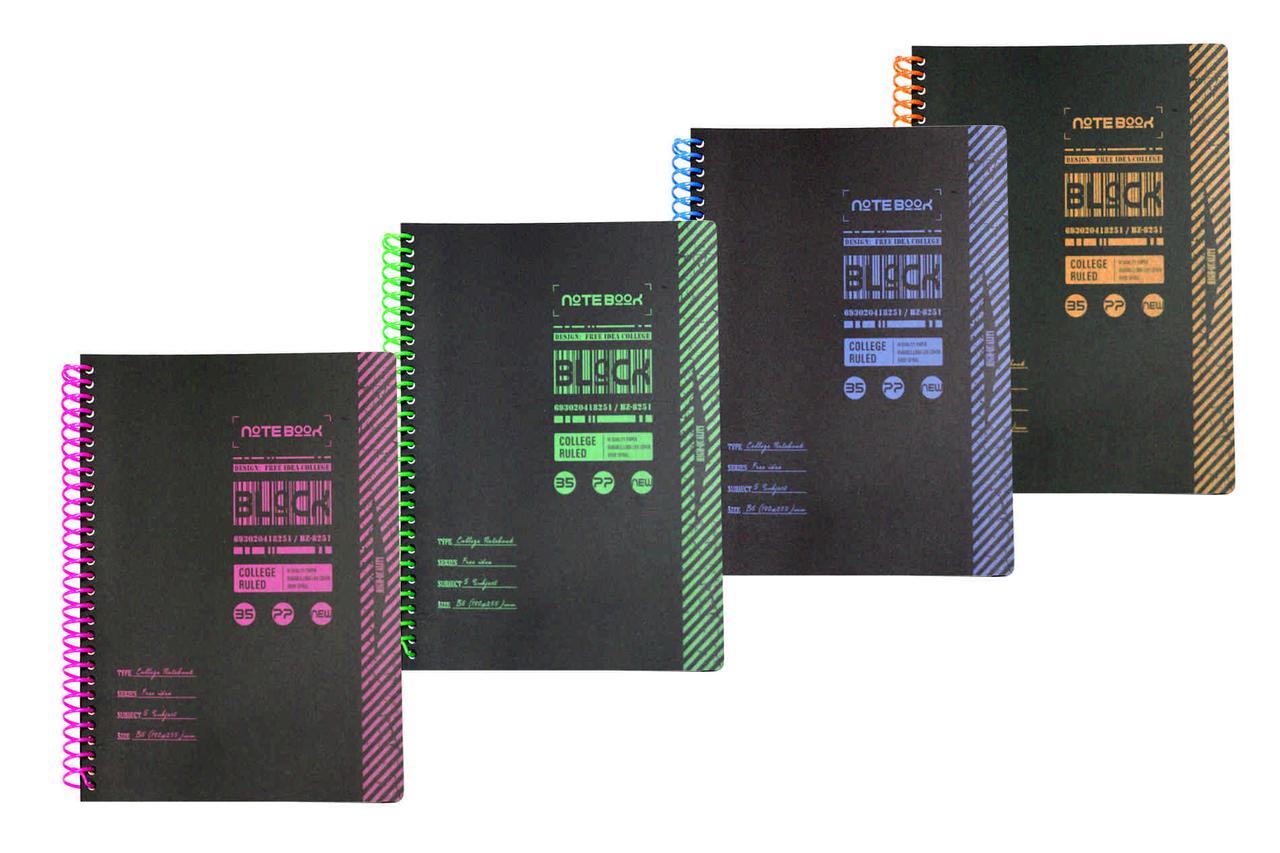 Зошит В4 120арк., в клітинку, на спіралі, з розділювачами, пластикова обкладинка ООПТ