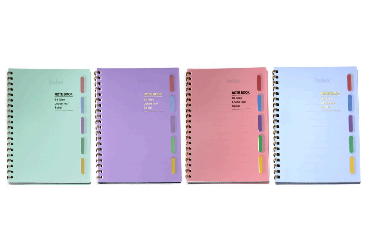 Зошит В4 60арк., в клітинку, на спіралі, пластикова обкладинка ООПТ