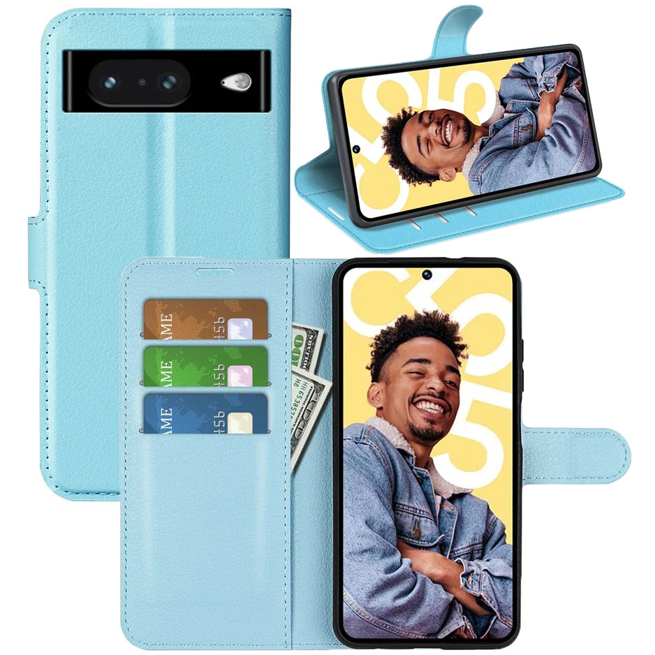 Чохол-книжка Litchie Wallet для Google Pixel 8 Light Blue, фото 1