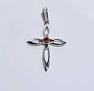 Срібний хрестик з золотими накладками, фото 2