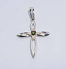 Срібний хрестик з золотими накладками, фото 4