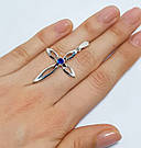 Срібний хрестик з золотими накладками, фото 6