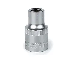 Насадка торцева шестигранна 9 mm, 1/2"", CrV