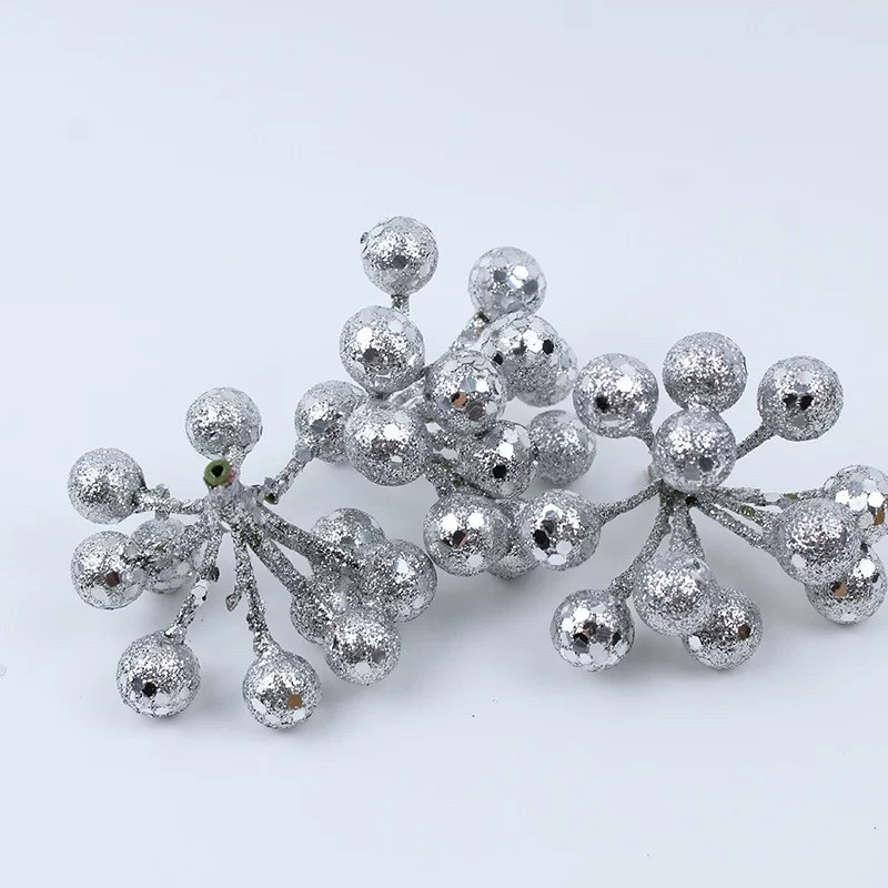 Декоративна ягода срібло 7 см, фото 1