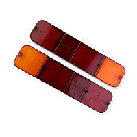 Скло ліхтаря Москвич 2140 заднього (червоне+жовте) (к-кт 2 шт)