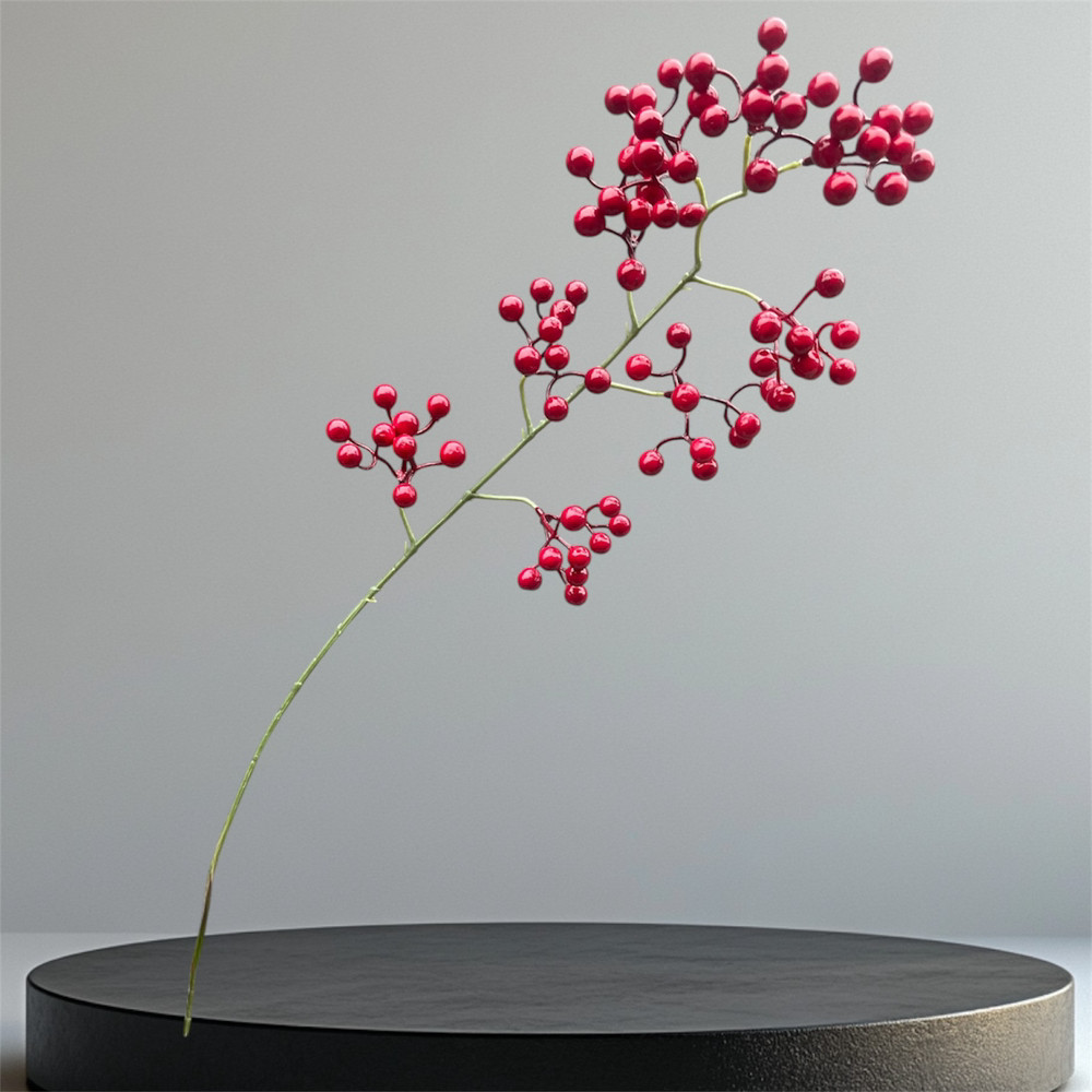 Ветка с ягодами красная 80 см, фото 1