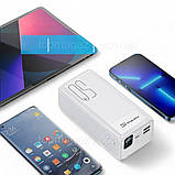 Зовнішній акумулятор Power bank 50000 mAh Konfulon з потужністю 22.5 Вт зарядна батарея для телефону павербанк, фото 5