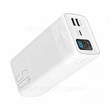Зовнішній акумулятор Power bank 50000 mAh Konfulon з потужністю 22.5 Вт зарядна батарея для телефону павербанк, фото 3
