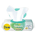 Дитячі вологі серветки Pampers Harmonie new baby 3X46 шт. (Памперс), фото 3